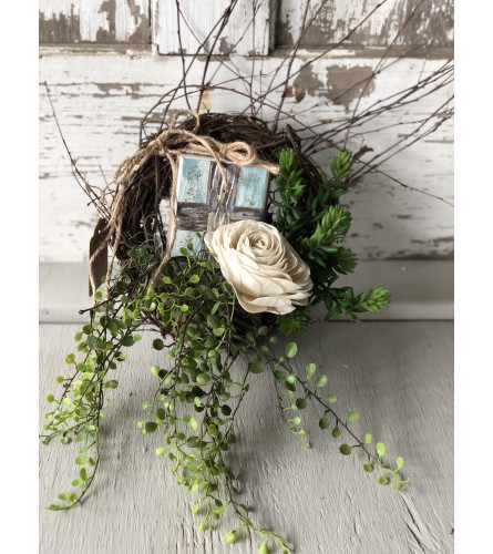 Mini Wreath with Cross