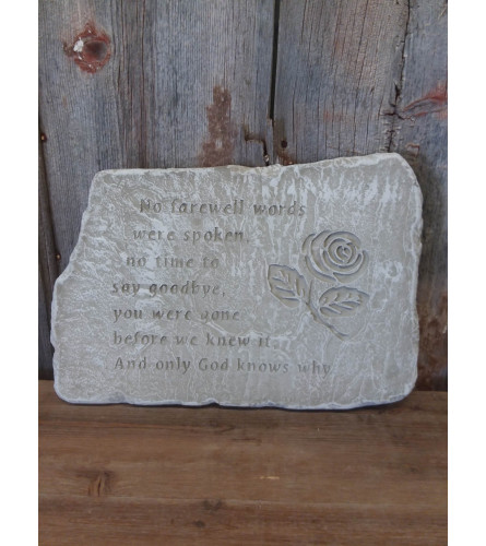 Stone 'No Farewell Words' (large)