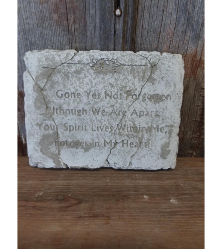 Stone 'Gone Yet not Forgotten' (small)