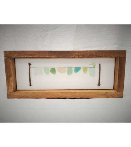 Sea Glass Art "Fresh Laundry" Local Artist