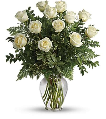 The Joy Of White Dozen Roses