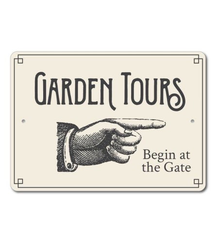 Garden Tours Directional Sign