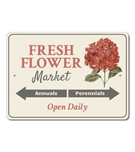 Fresh Flower Market Sign