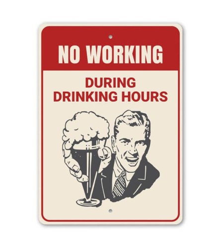 No working during drinking hours