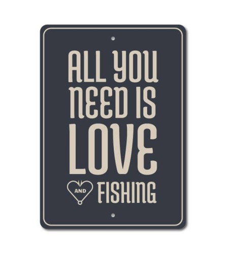 Fishing Lover Sign. An arrangement by Thompson's Full Bloom.
