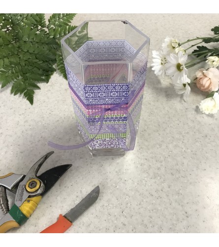 Designer's Choice in Purple Hexagon Vase