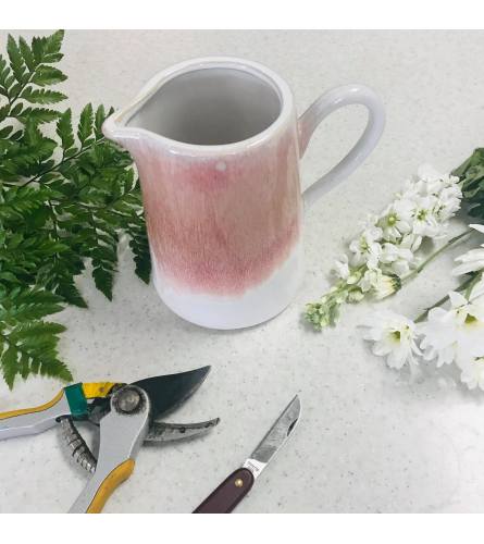 Designer's Choice in Pink and White Pitcher