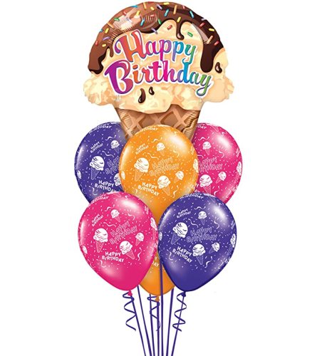 Happy Birthday Ice Cream Cone Bouquet