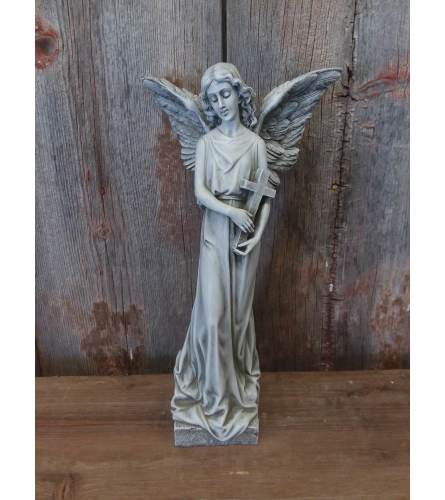 Angel Statue with Cross