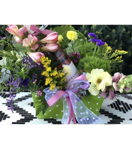 Fun in the Sun with Flowers and Wine