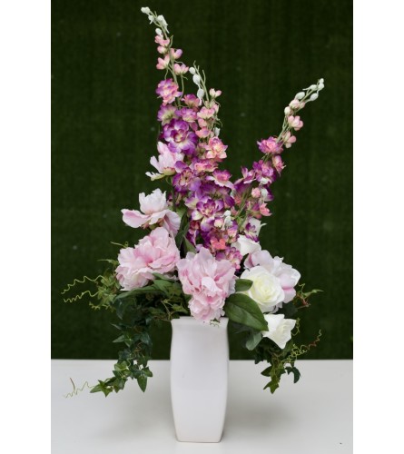 Glam Garden Silk Floral Arrangement (Artificial Flowers)