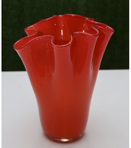 European Hand Blown Vase - Fire