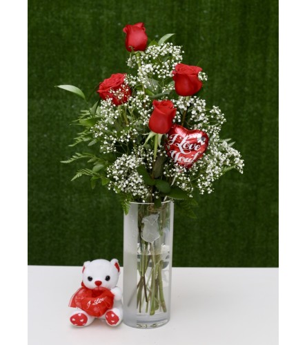 Loving Roses in a Premium Polish Vase