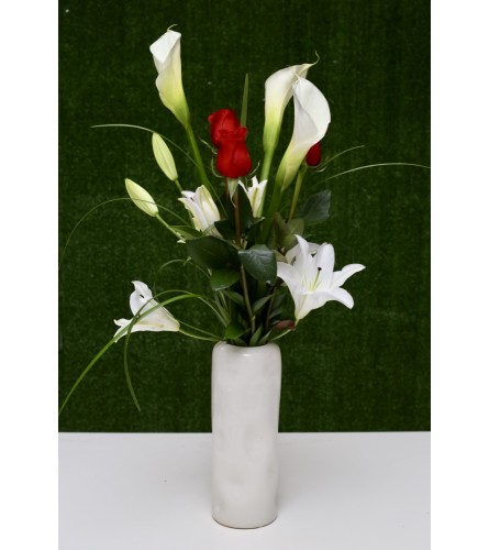 Elegant Floral Wonder in a Ceramic Vase