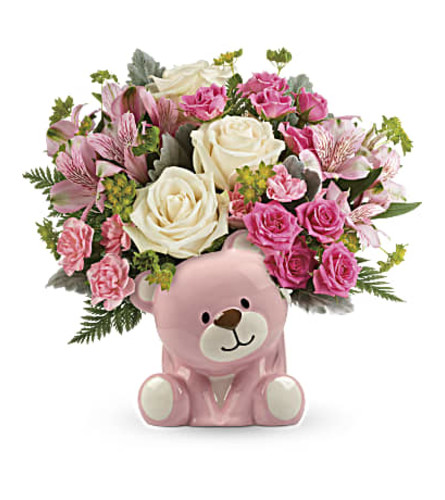 Precious Pink Bear Bouquet