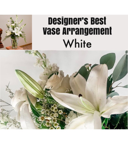 White Mix-Large Vase Arrangement