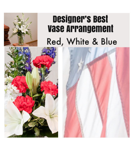 Patriotic Mix-Large Vase Arrangement
