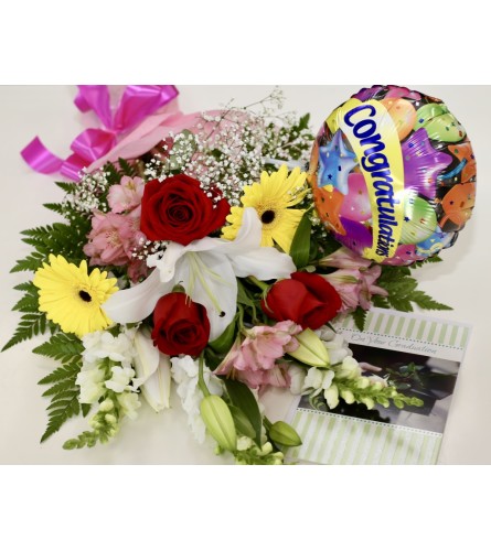 Graduation Garden Floral Bouquet Bundle