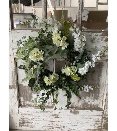 White Stock Wreath