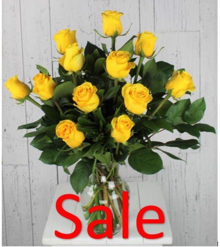 Dozen Yellow Roses Bouquet