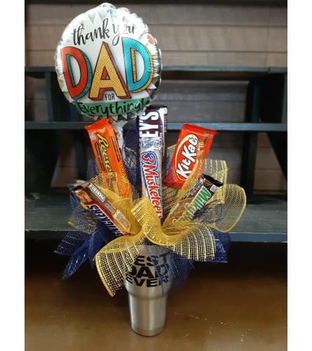 Best Dad Ever Tumbler Candy Bouquet