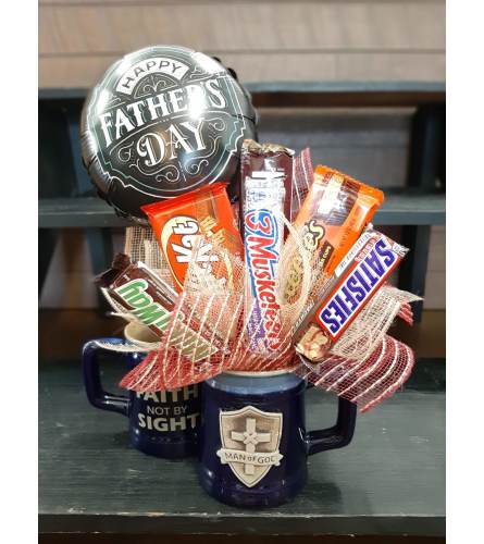 Man of God Coffee Mug Candy Bouquet