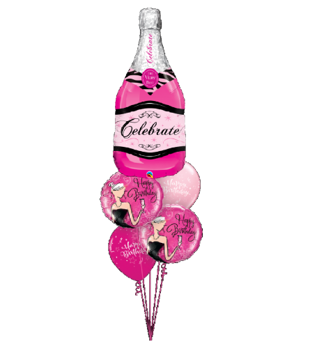 Pink Celebration Cheerful Balloon Bouquet