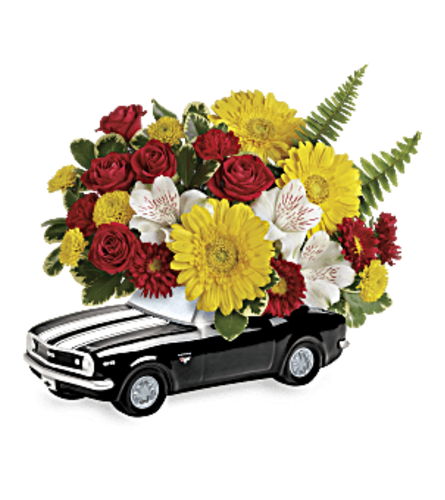 Teleflora's '67 Chevy Camaro Bouquet with flowers