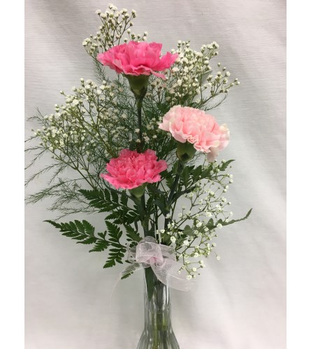 Carnation Bud Vase Arrangement