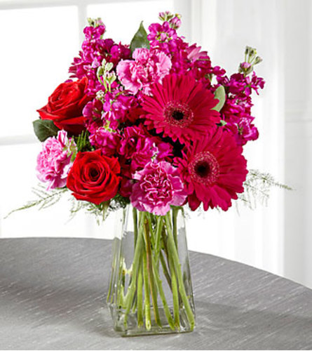 The FTD Blushes of Pink Vase Arrangement