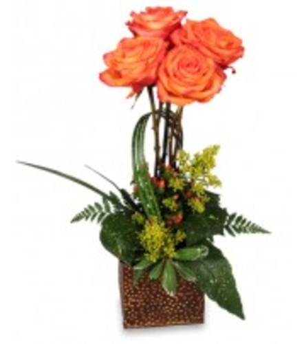Orange Rose Topiary
