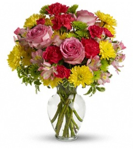Garden Walk Vase Arrangement. An arrangement by Balloon Bouquets Plus.