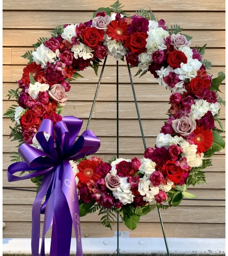 Red, white and Purple Wreath