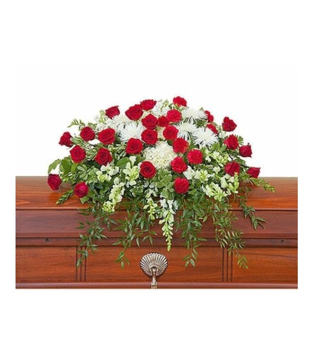 Enduring Strength Elegant Casket Spray
