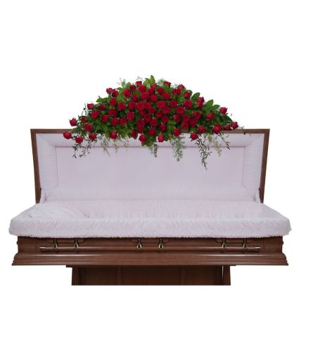 Royal Red Rose Casket Spray