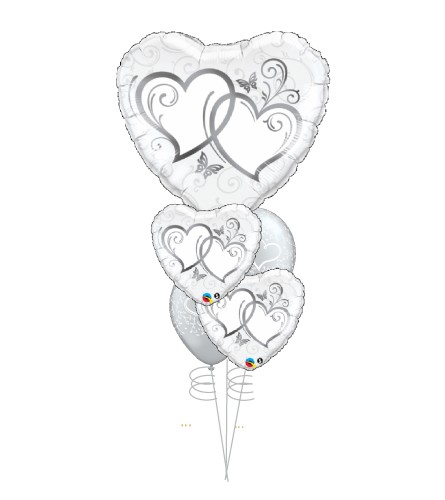 Silver Love Cheerful Balloon Bouquet