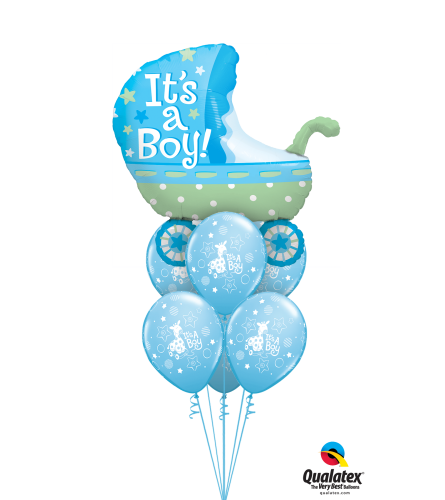 Baby Boy Stroller Awesome Balloon Bouquet