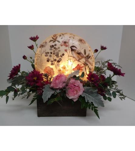 Bird & Butterfly Lamp Arrangement