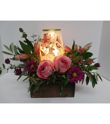 Floral Lamp Arrangement