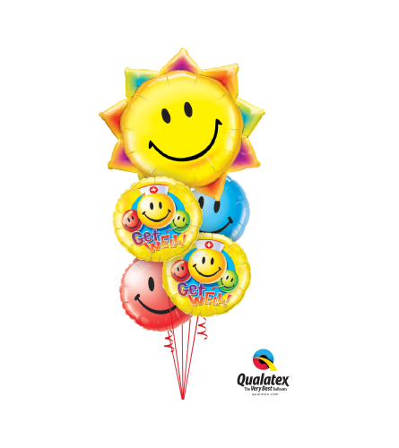 Get Well Sunshine Super Fun Foil Balloon Bouquet