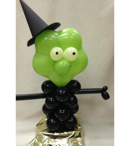 Witch Balloon Buddy. An arrangement by Balloon Bouquets Plus.