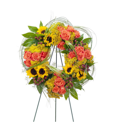 Heavenly Sunset Sympathy Wreath