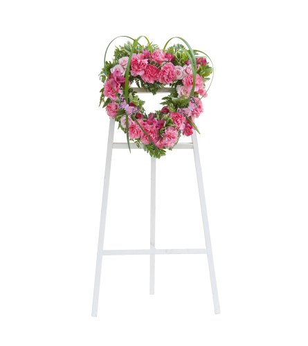 Peacefully Pink Open Heart Spray