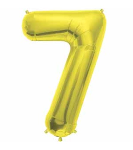 34" Gold Number 7 Balloon