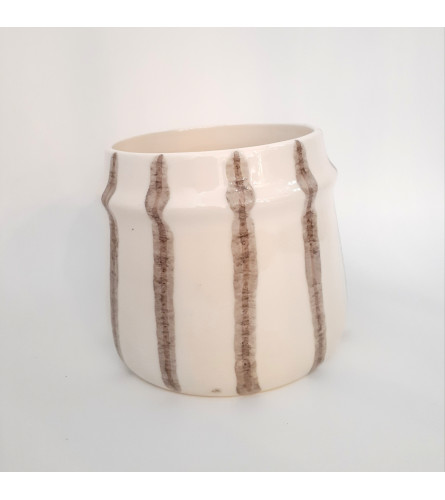 Striped Pot