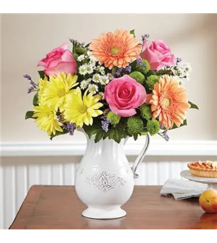 COUNTRY CHARM PITCHER BOUQUET