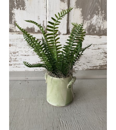 Tina Doorn Pottery with Greenery