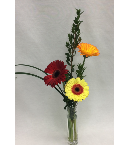 Cheerful Faces Gerbera Vase Arrangement