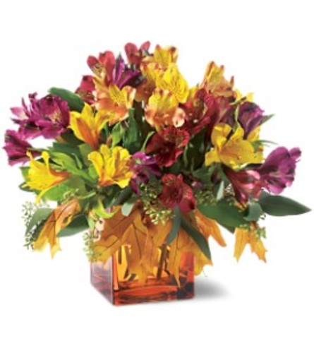 Teleflora's Autumn Alstroemeria Bouquet Vase Arrangement