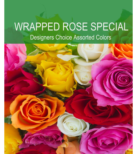 Wrapped Assorted Rose Special (designers color choice only)